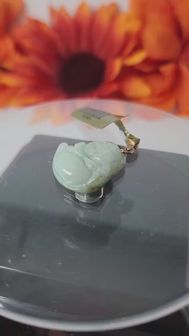Genuine Jade Buddha - 14K Gold