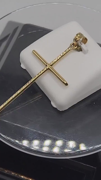 14K Gold Large Cross Pendant