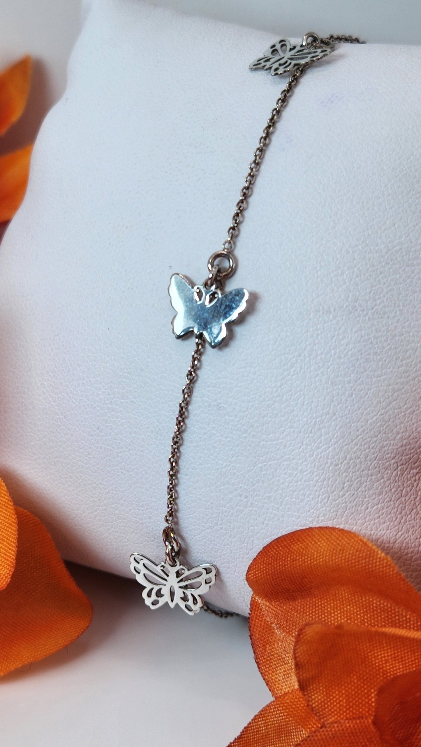Silver Butterfly Anklet