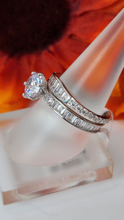 Engagement Ring Set - Silver