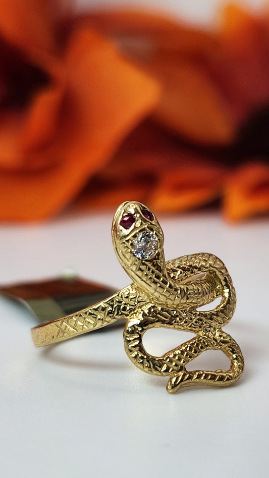 10K Gold Snake Ring