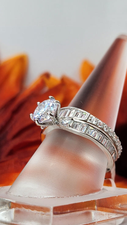 Engagement Ring Set - Silver